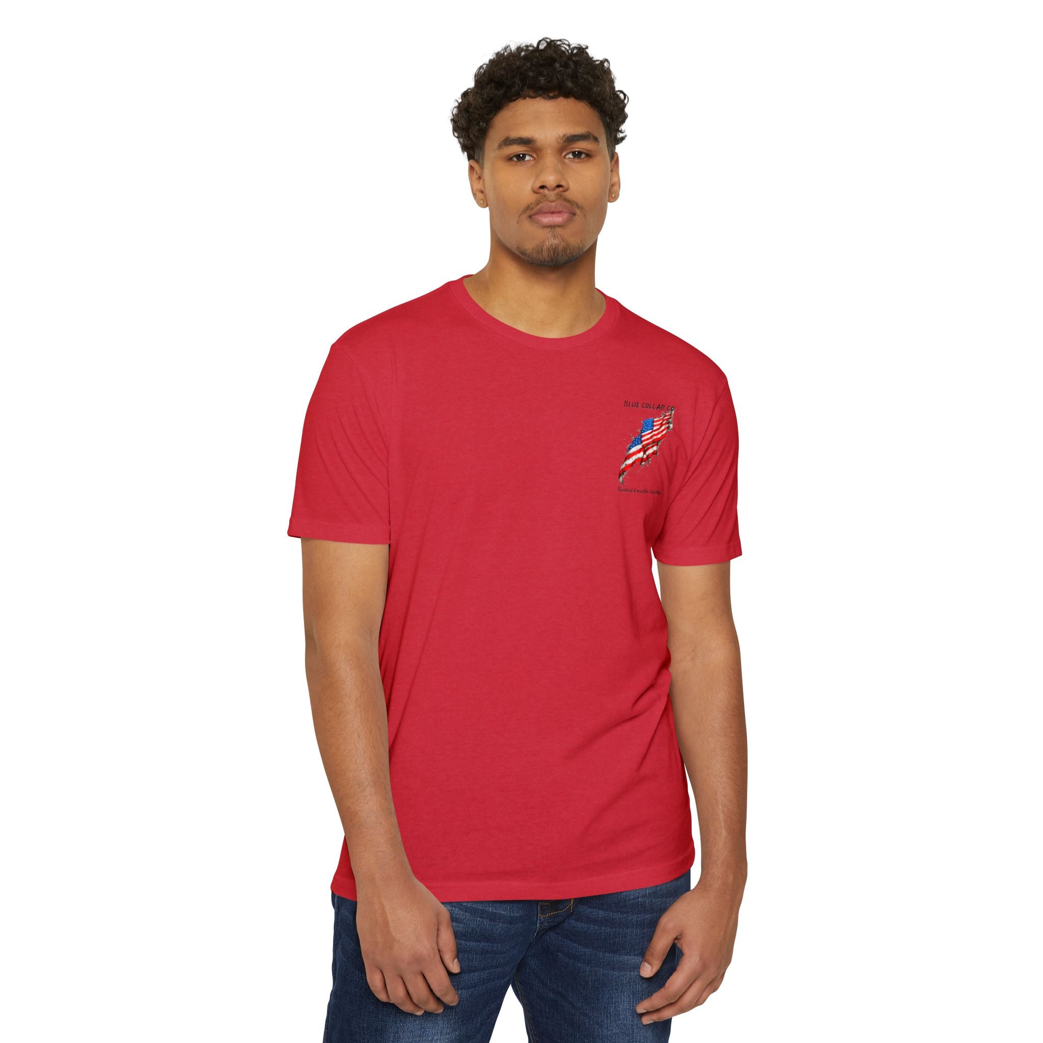 Mechanic Skull USA T-Shirt — Blue Collar Proud Worker Tee
