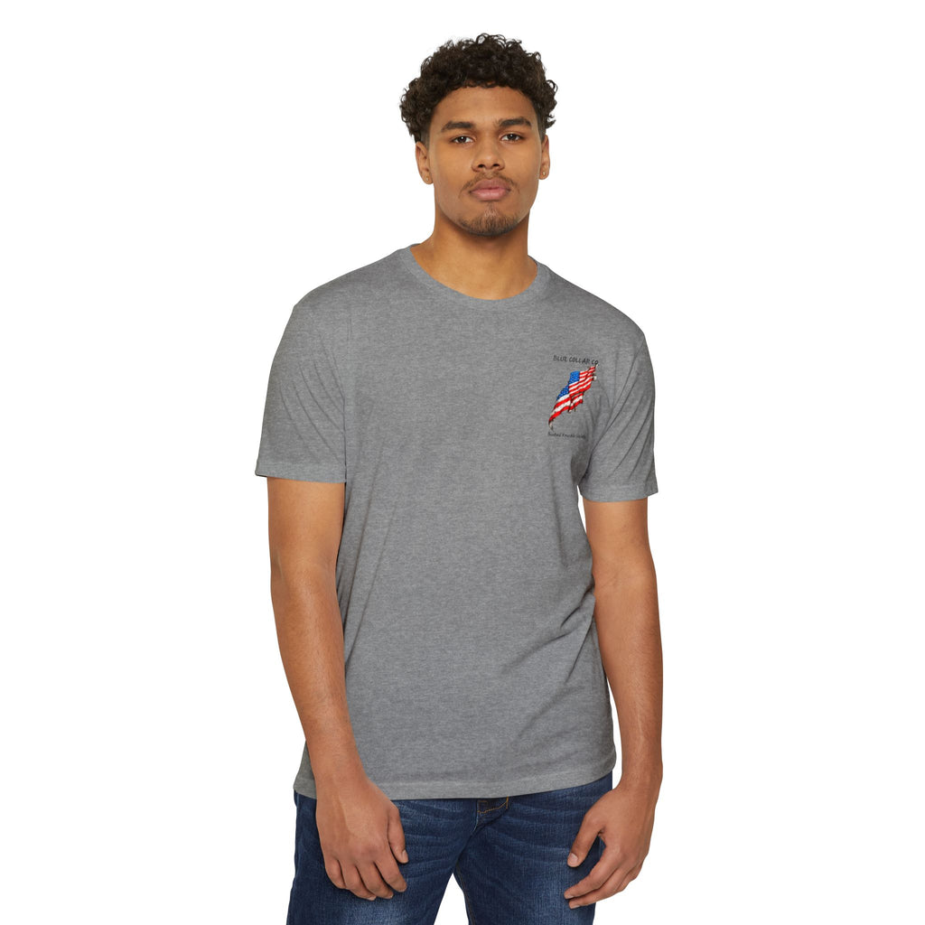 Mechanic Skull USA T-Shirt — Blue Collar Proud Worker Tee