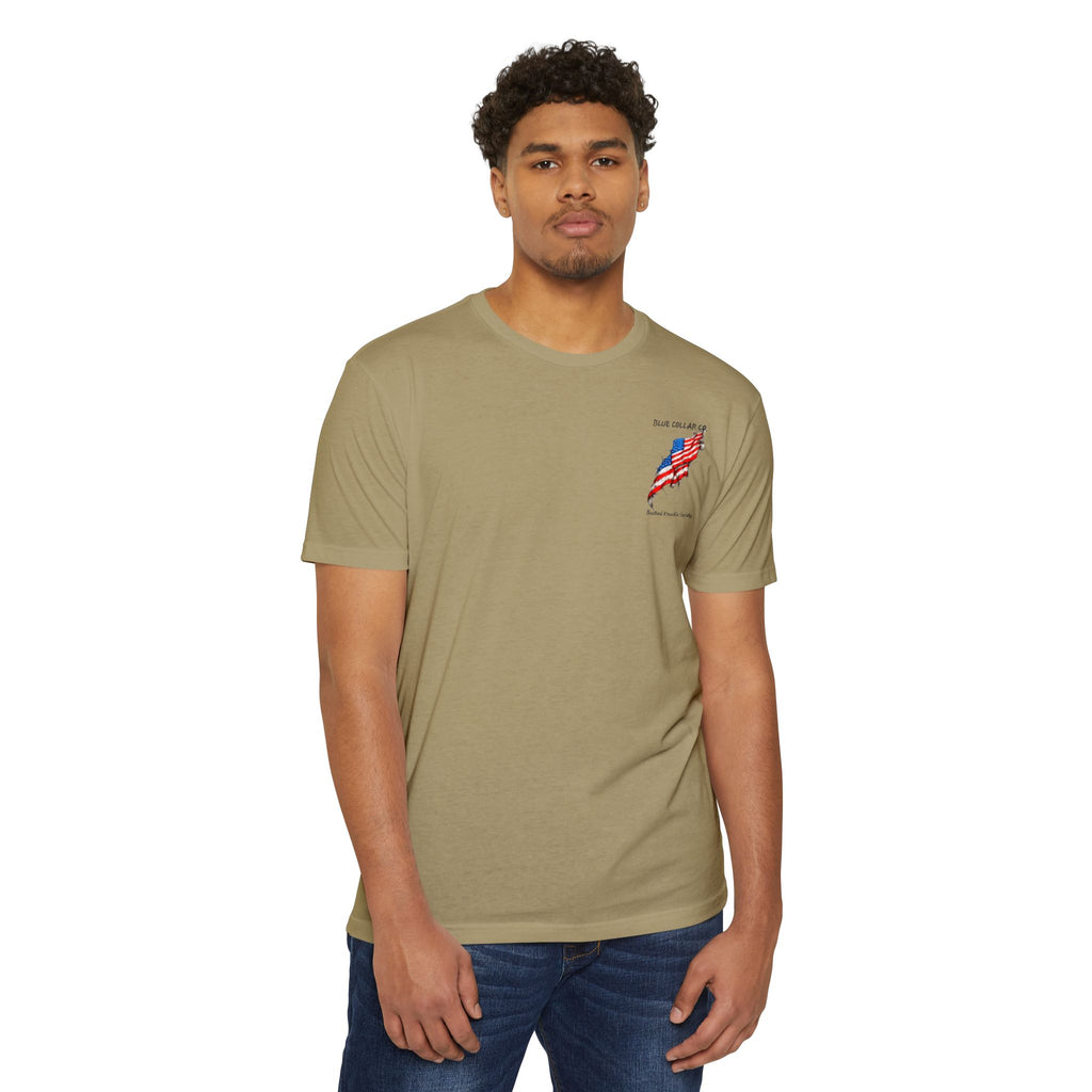 Mechanic Skull USA T-Shirt — Blue Collar Proud Worker Tee
