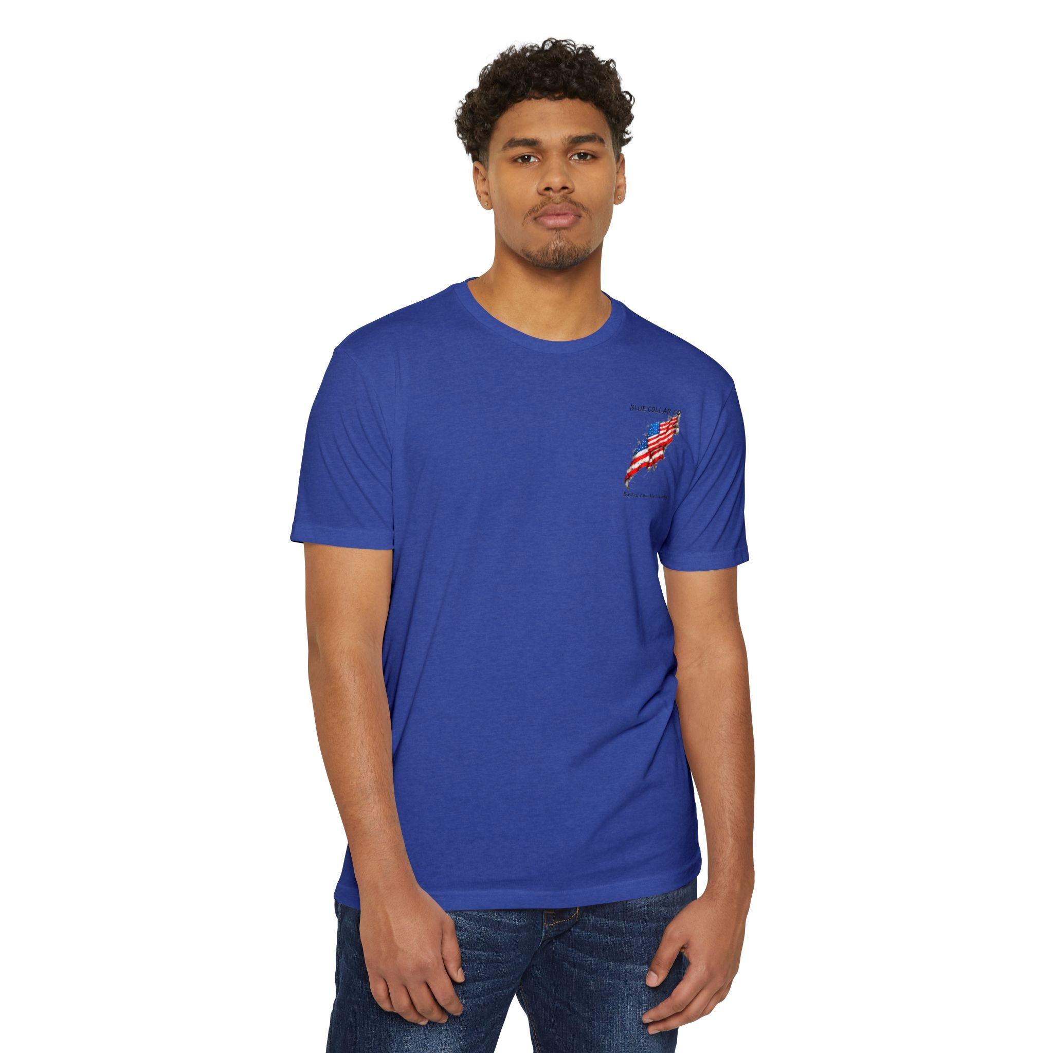 American Flag Skull Mechanic T-Shirt – Patriotic Wrench & Hard Hat Tee